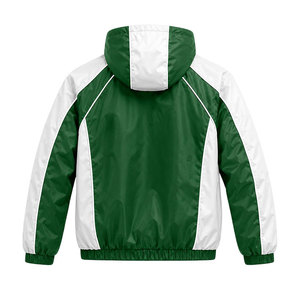 Custom <b>Men</b> Hooded Windbreaker <b>Jacket</b> Green <b>White</b> Waterproof Sports <b>Jacket</b> Lightweight Zip Up Outdoor Running Training Coat - Product Image 3