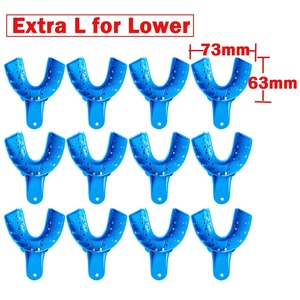 Juego de 10 Bandejas de Impresión Dental Azules, Tamaños S/M/L para Adultos y Niños, Soportes para Moldes Dentales - Product Image 6