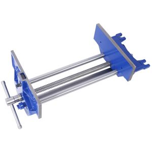 Étau de menuiserie à action rapide, robuste, à levier à dégagement rapide, largeur de mâchoire 10,5 pouces, en fonte, bleu - Product Image 4