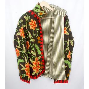 เสื้อแจ็คเก็ตคอร์ติสปักลายหรูหราแบบใหม่  สำหรับฤดูใบไม้ร่วง/ฤดูหนาว  ลายแบบดั้งเดิม  ซับในผ้าฝ้ายระบายอากาศได้ดี  ทันสมัย - Product Image 5