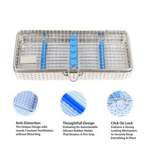 Caja de Esterilización de Malla de Alambre de Acero Inoxidable de Alta Calidad, Bandeja para Instrumentos Quirúrgicos Dentales, Certificación CE, Java Surgical - Product Image 4