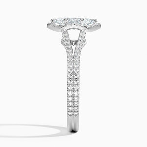 BOJ <b>Ring</b> 089 Marquise Cut 925 <b>Silver</b> Halo Prong Stone <b>Solitaire</b> Diamond <b>Ring</b> 2ct D Color VVS1 Moissanite GRA Certified Low Price - Product Image 3