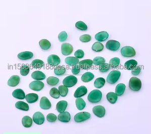 Crisoprasa Natural al por Mayor, Cabujón Tallado en Rosa, Gema Verde Facetada Suelta para la Fabricación de Joyas, Pulseras y Collares - Product Image 2