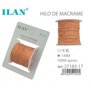 Filo per Macramè ILAN 1mm 100M Arancione, Cordoncino per Artigianato - Product Image 3