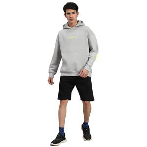 Sudadera con Capucha para Hombre, Personalizada, Color Gris Acero, Logotipo Frontal, Estampado Completo en la Espalda, Tejido de Felpa, 100% Algodón Ecológico, para Invierno - Product Image 4