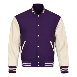 Veste de sport classique unisexe de style universitaire en laine et cuir de qualité supérieure, veste de baseball, veste letterman - Product Image 1
