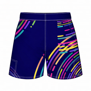 Pantalones Cortos Deportivos Personalizados para Hombre, Color Naranja y Negro, de Secado Rápido, para Gimnasio y Entrenamiento, Marca Privada OEM - Product Image 2