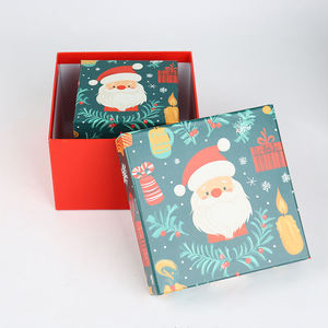 Factory Wholesale Custom <b>Christmas</b> Gift Packaging Magnetic Closure EcoRev Rigid Base Lid Matt Lamination Paper <b>Box</b> Embossing - Product Image 2