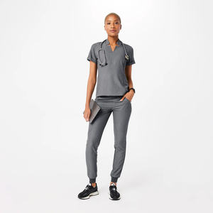 Uniforme Médico Antiarrugas Personalizado para Mujer, Mono con Mezcla de Algodón Elástico y Tela Twill, Conjuntos de Enfermera - Product Image 1