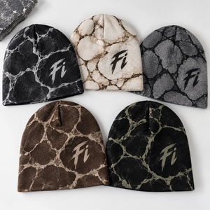 Unisex High Quality Custom Logo Knitted Beanie Hats Men Women Outdoor Landscape Graphic Winter Skull Cap Supplier Wholesale Y2K - Product Image 3