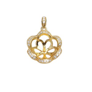 Accesorio de Plata 925 para DIY, Colgante de Loto, Base Vacía para Anillo de 11-12mm y 14-15mm, JG5898, Componentes y Fornituras de Joyería - Product Image 5