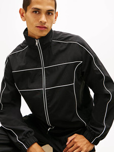 Veste coupe-vent pour homme avec logo personnalisé en gros, avec passepoil, tissu respirant, léger, résistant à l'eau, veste softshell pour homme - Product Image 6