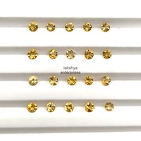 Citrine naturelle ronde taillée, pierres précieuses en vrac de 3 mm, citrine facettée calibrée, prix de gros, en vrac, provenant d'un fabricant indien