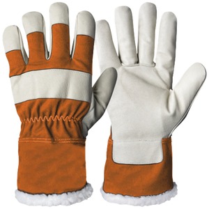 Guantes de Cuero Cálidos para Invierno, Rojos y Blancos, Unisex, Aislantes Térmicos para Exteriores, Ropa de Trabajo - Product Image 4