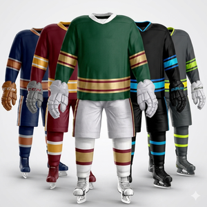 Ensemble uniforme de hockey sur glace personnalisé – Maillot et pantalon respirants, durables, pour entraînement et matchs professionnels – Toutes tailles, jeunes et adultes, ProFit - Product Image 1