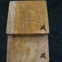 Ensemble de dessous-de-plat en bois de manguier naturel, logo personnalisé gravé, dessous-de-plat faits à la main, décoration de cuisine et de salle à manger