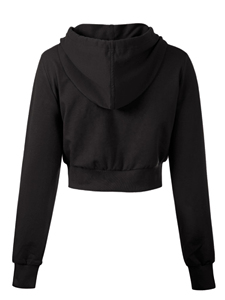 Sudadera Corta con Capucha para Mujer, Manga Larga, Estilo Casual, Felpa Francesa, Cierre de Cremallera, Venta Caliente - Product Image 5