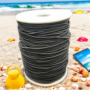 Cordon élastique en caoutchouc ciré DIY pour sacs, vêtements, chaussures, fabrication de bijoux, fil pour machine à coudre, écologique, imperméable - Product Image 1