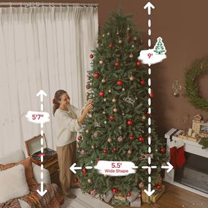 Albero di Natale Preilluminato da 2,7 m Controllato da App, con LED a Spettro Completo, Facile da Montare e Completamente Articolato - Product Image 3