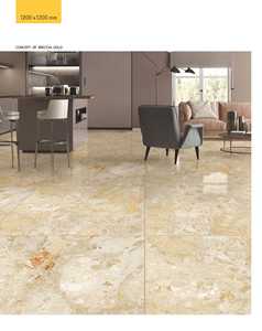 Carrelage en porcelaine poli brillant 1200x1200mm, aspect marbre, pour sol et mur, intérieur, commercial, résidentiel - Product Image 3