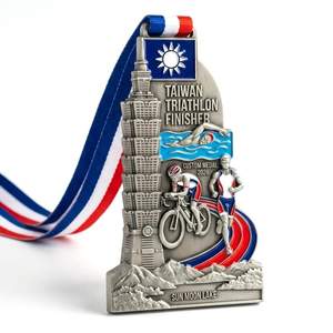 Custom Zinc Gold <b>Silver</b> Bronze Medals with UV <b>Printing</b> and Soft Enamel Technique for Sports Competitions - Product Image 4