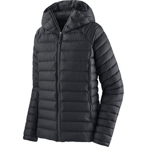 Chaqueta Acolchada Negra con Capucha para Mujer, Cierre de Cremallera, Cortavientos, Abrigo de Invierno, Chaqueta de Plumas para Clima Frío - Product Image 1