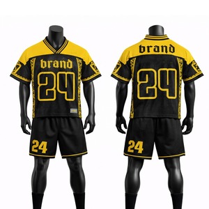 Ensemble de maillot et short de football américain de qualité supérieure, uniforme sportif respirant, vêtements d'équipe personnalisés pour les entraînements et les matchs - Product Image 4