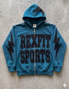 Sweat à capuche vintage rouge pour homme, coupe courte, avec broderie et patch appliqué, 500 g/m², effet vieilli et délavé à l'acide, fabriqué sur mesure - Product Image 3