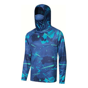 Nueva Camiseta de Pesca para Hombre con Manga Larga, Diseño Personalizado con Sublimación, Impresión de Logotipo Personalizado, Sudadera con Capucha para Pesca - Product Image 1