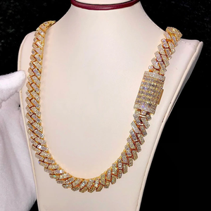 AMBER JEWELS T-617 18k <b>Solid</b> <b>Gold</b> Rhodium Plated Geometric Link Chain Bracelet Natural Stone Claw Setting Unisex Wedding Gift - Product Image 3