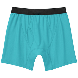 Calzoncillos bóxer sin costuras de cintura media para hombre, de spandex, transpirables, de punto, de secado rápido, con estampado digital, cintura con logo personalizado, color liso. - Product Image 3
