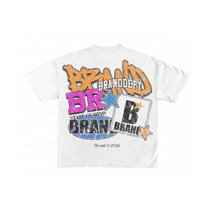 T-shirts unisexes courts tendance pour l'été, streetwear, logo de marque personnalisé, 100% coton, mode hip-hop Y2K, coupe ample pour hommes et femmes - Product Image 5