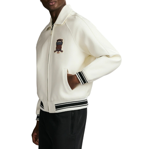 Veste ICON JACKET 2026 en cuir véritable de haute qualité, veste Avirex pour homme, couleur blanche, design personnalisé, veste en cuir Avirex pour homme, fabrication américaine - Product Image 3