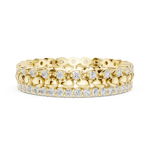 Anillo de Eternidad con Patrón Marquise en Oro Amarillo para Mujer, Joyería de Moda de Lujo con Cristales para Aniversario de Bodas, Regalo - Product Image 5