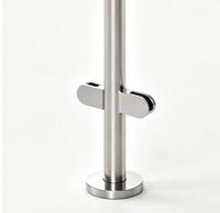 Balustrade extérieure en acier inoxydable, poteau de garde-corps tubulaire en verre pour escalier et balcon, main courante en tube