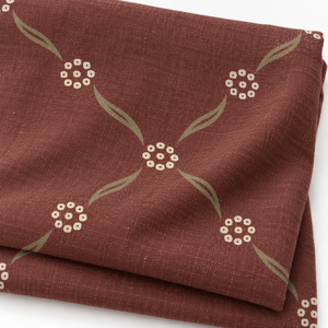 Tissu en lin et coton imprimé, écologique, biologique, respirant, à motifs floraux, tissé uni, pour vêtements et décoration intérieure - Product Image 1