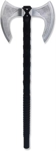 MS Enterprises Double Blade Splitting <b>Axe</b> Forged Steel Head Wood Handle Handmade Etched Design DIY Grade OEM/ODM - Product Image 2