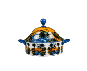 Nouvelle Casserole Attrayante à Motif Floral, Émaillée et Imprimée, de Luxe, pour Maintien au Chaud, Isolée Thermiquement, pour Buffet et Service de Plats Chauds - Product Image 4