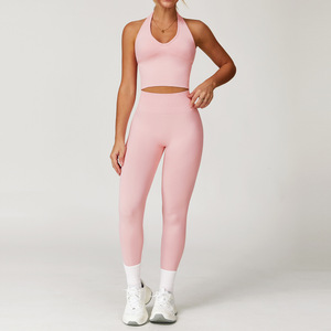 Ensemble de vêtements de sport pour femmes, soutien-gorge de sport, leggings, deux pièces, yoga, fitness, gym, entraînement - Product Image 2