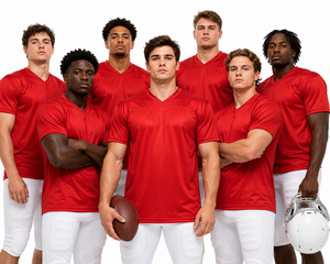 Maillot de football rouge personnalisé, maillot de football vierge pour hommes, maillot d'équipe personnalisé, chemise de sport athlétique pour hommes - Product Image 2