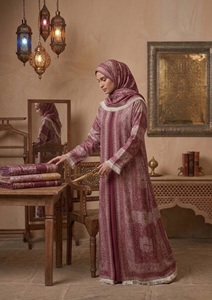 Safaa Abaya Set – <b>Full</b> Body Coverage with Matching Scarf-Duabi Abaya VIscose material-Pashmina Abaya-Islamic Abaya With stole - Product Image 2
