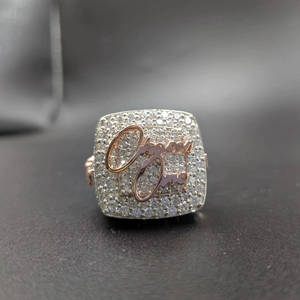 Anillo de Campeonato Personalizado para Hombre, Estilo Hip Hop, en Plata 925, con Moissanita VVS de Corte Brillante, Certificado IGI - Product Image 1