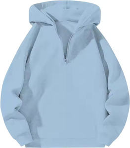 Vente en gros de sweats à capuche de haute qualité, respirants, en coton mélangé uni, avec logo personnalisé imprimé, pour hommes et femmes, 350g - Product Image 1