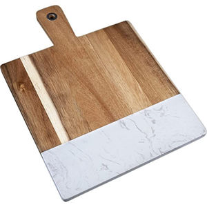 Planche à découper en marbre et bois HASHCART pour la décoration de cuisine, plateau de service pour viande, fromage, légumes et charcuterie - Product Image 1