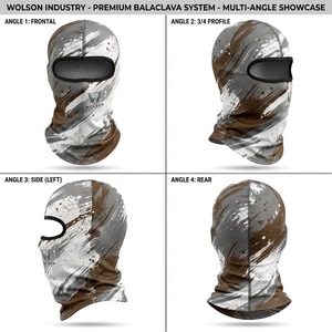 Balaclava moderne à sublimation, motif personnalisé, respirant, imperméable, 100% polyester, couvre-visage sportif unisexe pour le cyclisme et la course à pied - Product Image 5