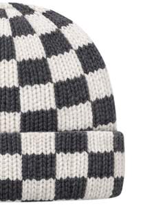 Gorro de Punto Personalizado con Diseño de Tablero de Ajedrez Gris y Blanco, Gorro de Invierno Cálido con Borde, Gorro de Punto Acrílico Suave, Unisex, Estilo Urbano - Product Image 2