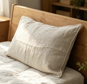 Fundas de Almohada de Alta Calidad Personalizadas de Fábrica, 100% Lino Puro Tejido, Color Sólido, Lavables - Product Image 5