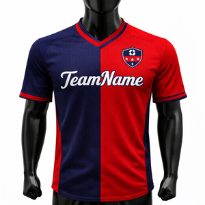 Maillot de football pour clubs et équipes, unisexe, séchage rapide, respirant, tissu 100% polyester, personnalisable par sublimation, nom du joueur brodé - Product Image 1