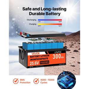 Kit solaire complet 1200W 24V pour grande maison, abri, ferme, 6 panneaux monocristallins 200W, système énergétique LiFePO4 25,6V 300Ah - Product Image 4