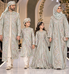 Tissu en satin de soie brodé à motifs floraux pour robe, veste, abaya, kaftan, burqa, vêtements de mariée et de mariages, veste pour enfants. - Product Image 6